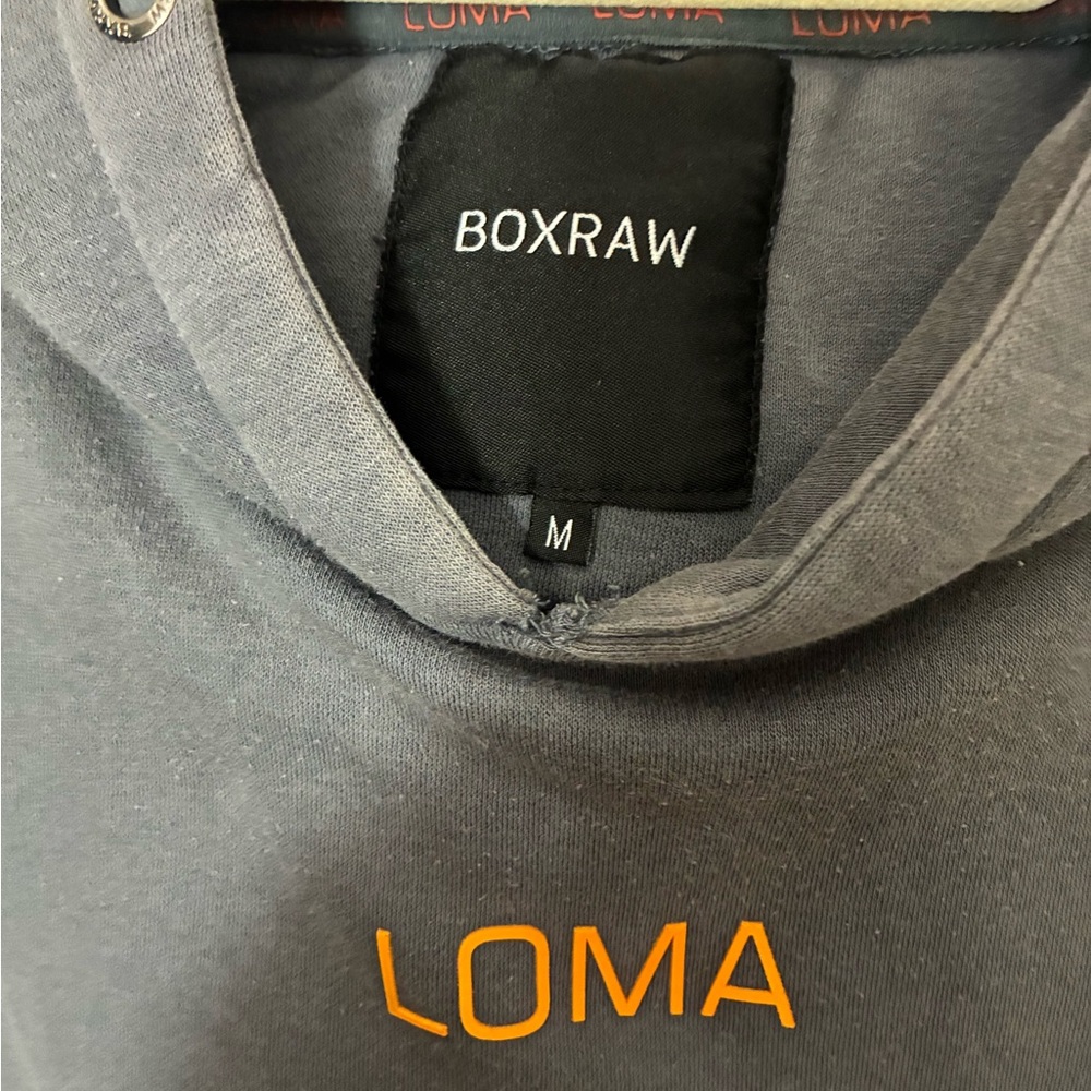 Gray Boxraw gray hoodie. - Picture 2 of 4